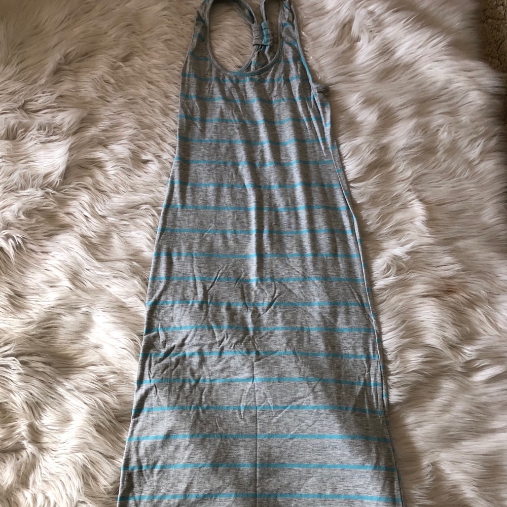 Blue & great striped maxi dress